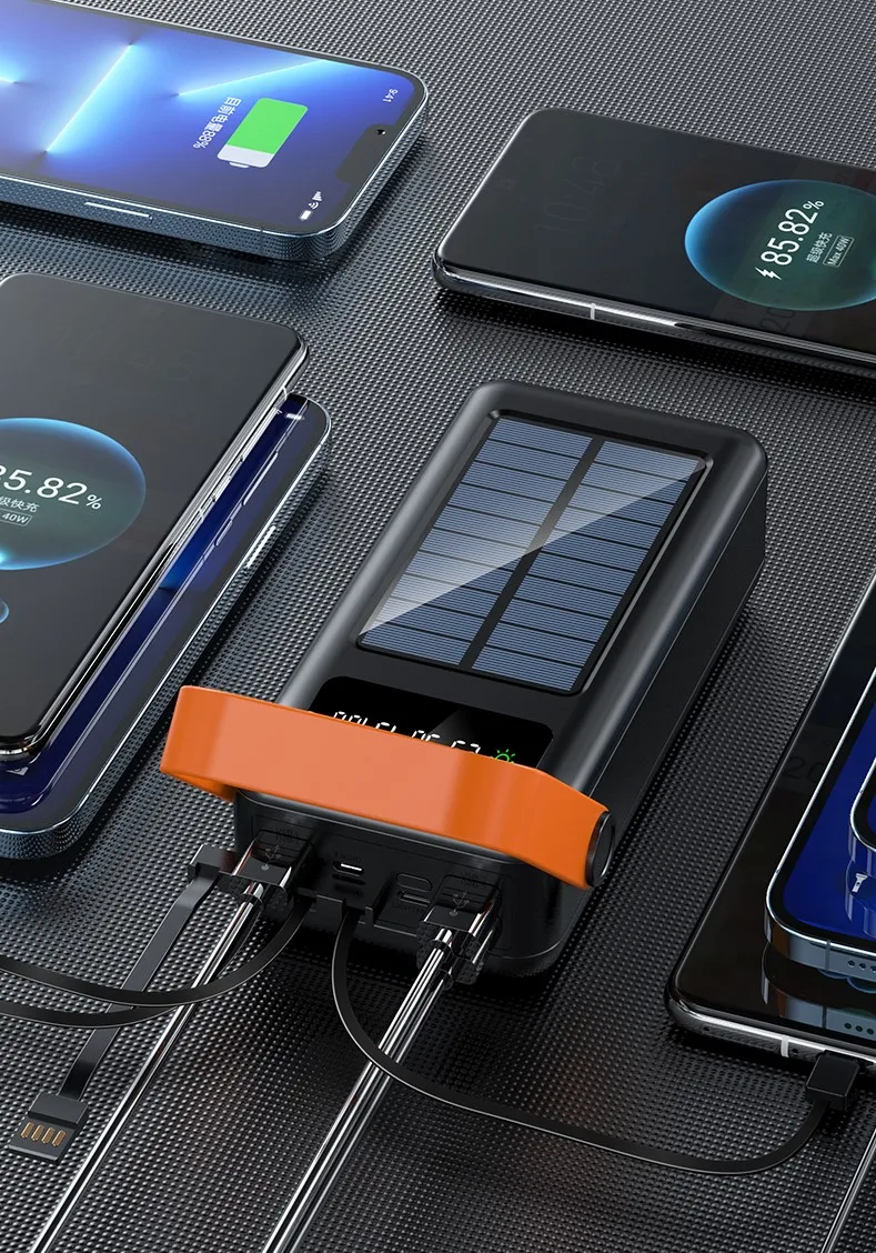 Outdoor Traveling Super Large Capacity Portable Solar Power Bank 200000mAh