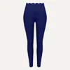 Leggings azul noche (cintura festoneada)