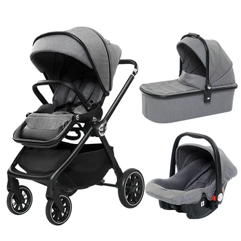 New design 3 in 1 Baby Stroller set with reversible car seat Luxury 4 in 1 Pram for babies 0-3 years Carriage for outdoor