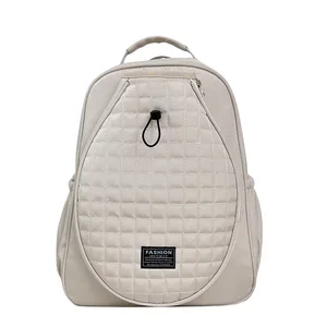 Custom Large Outdoor Sports Black Nylon Pickleball Padel Bag Tennis Racket Backpack With Shoe Compartment