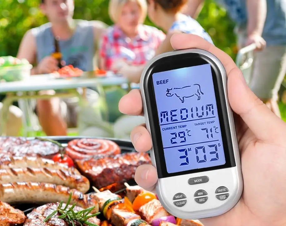 Good Quality Wireless Digital Meat Thermometer Grilling Smoker BBQ Grill Oven Thermometer with Probe