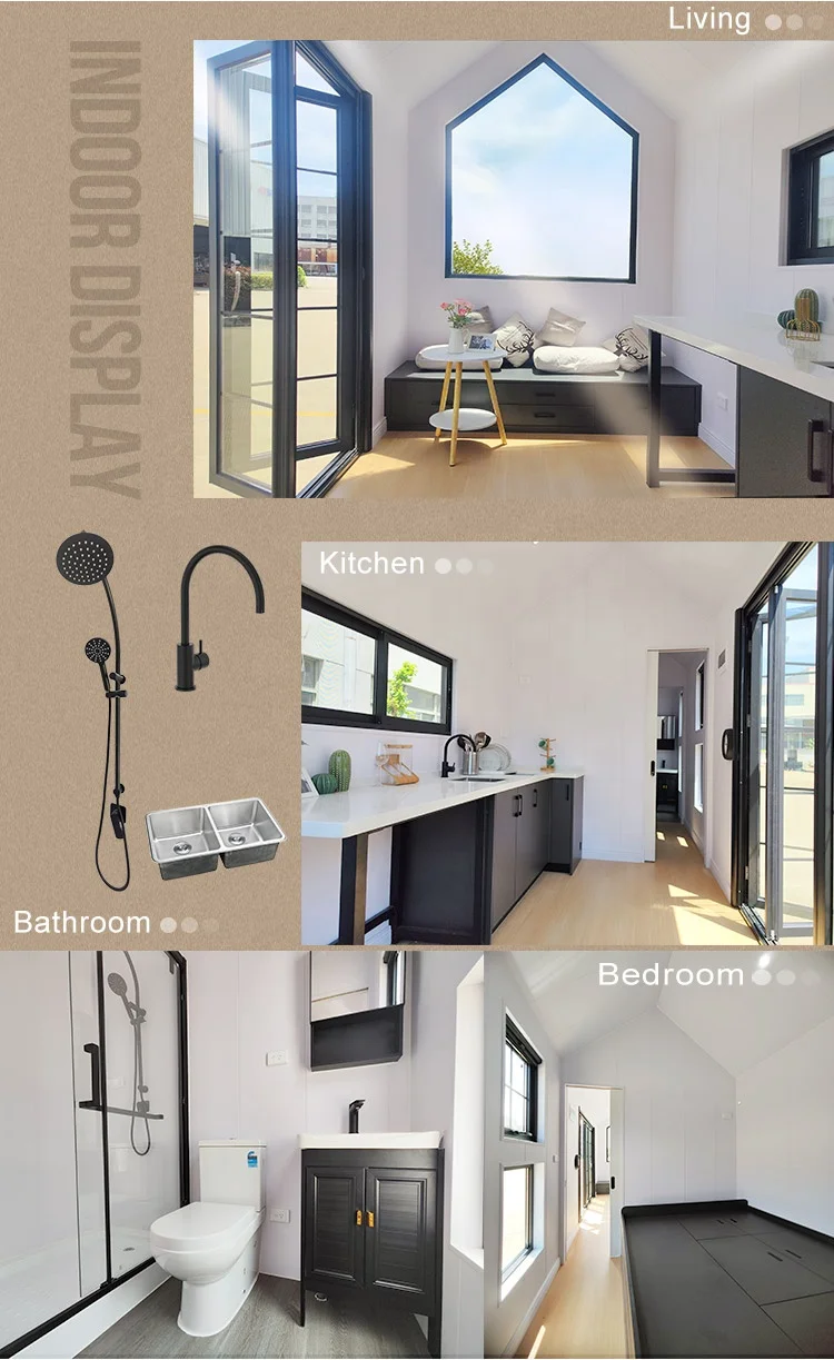 Modern Prefabricated Tiny House with Kitchen and Bathroom