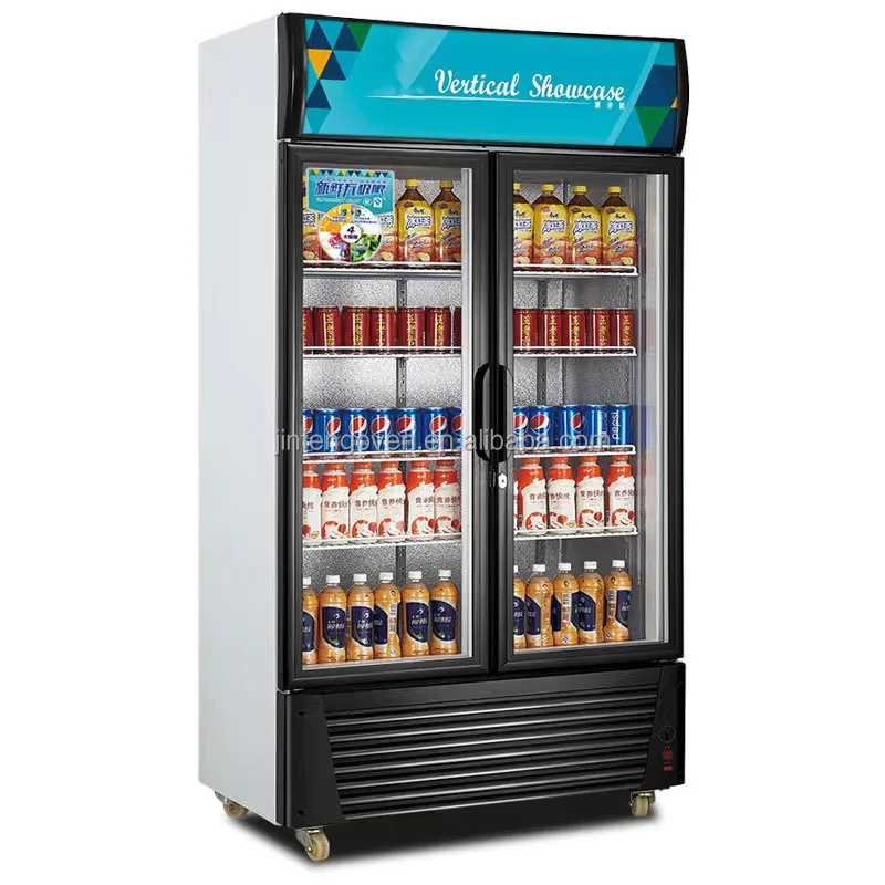 Commercial Beverage Refrigerator With Glass Door 2-door Display