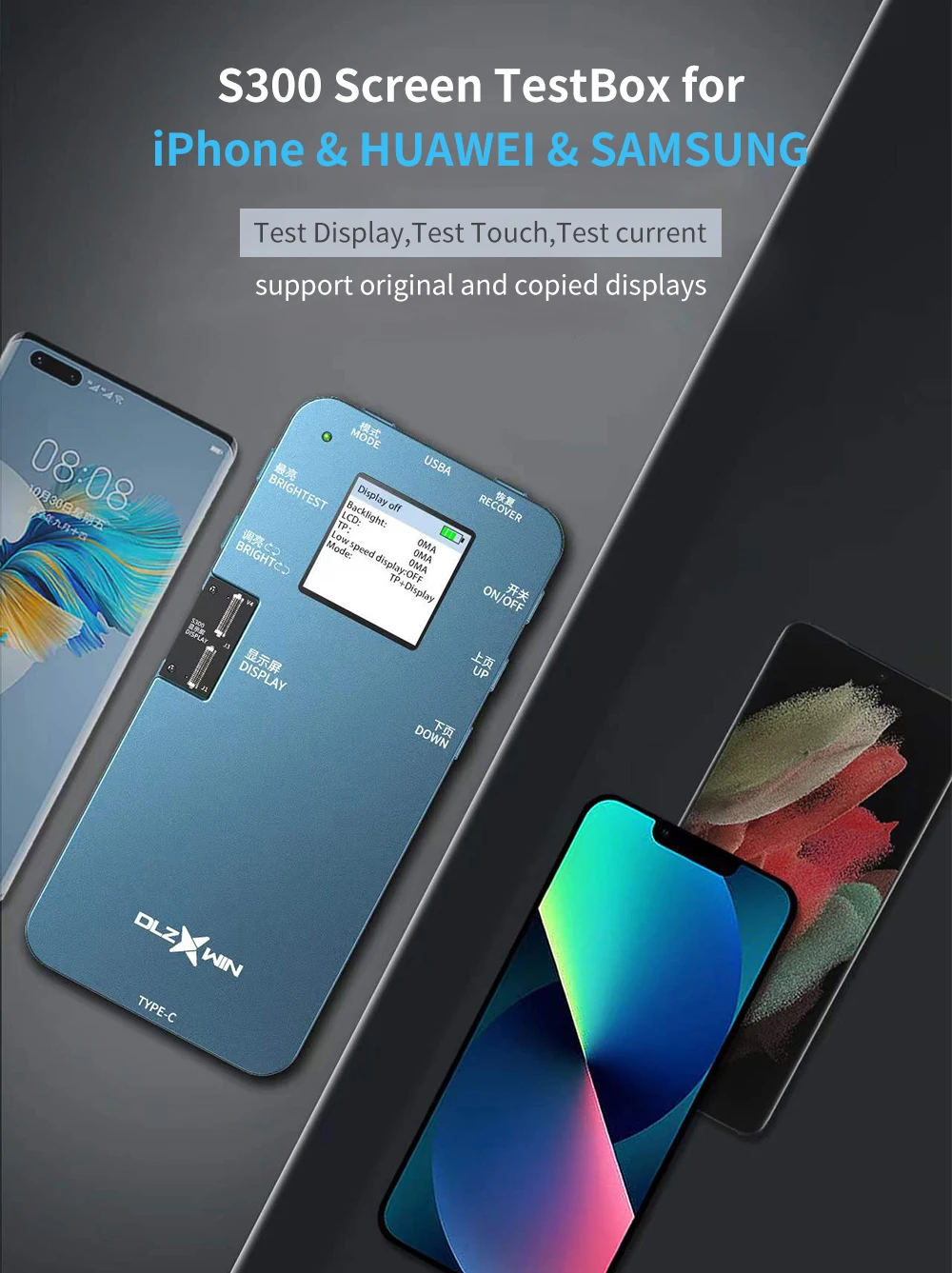 3 in 1 LCD Tester Mobile Display Flex True Tone Repair for iPhone X XS XR XSmax 12 13Pro Max LCD Tester Flex