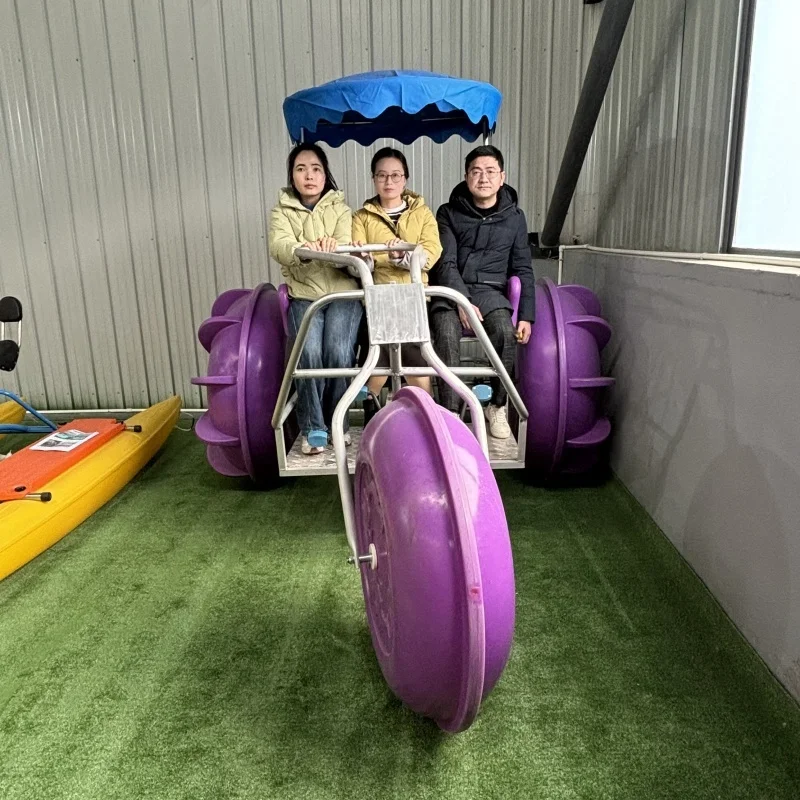 QIQU the Most Popular Two Person on Sea and Lake with 3 Wheels Water Sports Tricycle Pedal Boat Aqua Bike Water Bike
