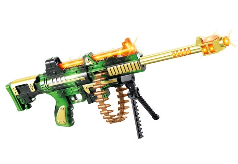 Pop It Electric Bullet Chain Machine Gun Toy Wholesale Toy Guns Music Gun Toy for Kids