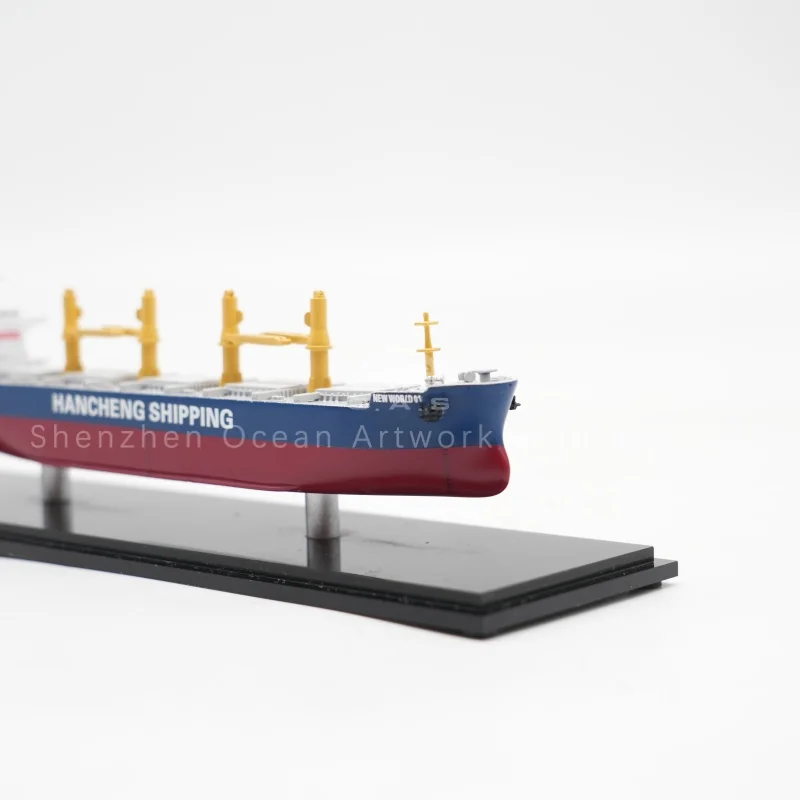 Our bulk cargo ship model is meticulously built with reference to Korean shipyards design standards.It is equipped with realistic marine crane model, delicate side boarding ladder and complete ship registration markings, highly restoring real ship details.Crafted with premium materials and fine workmanship, it is ideal for exhibitions, corporate gifts, office ornaments and maritime teaching.We support customized colors, logos and scales, providing reliable bulk production for shipping companies and marine enthusiasts worldwide.Amber@vesselmodel.com Tel: +86 18038048785