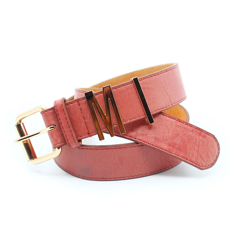 Designer Belts Mcm Pink Belt Fashion Designer Female Pink Pu  display picture 3