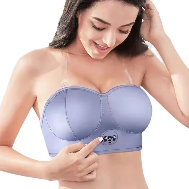 Wireless Low Noise Wearable Bra Chest Massager Anti Sagging Breast Firm and Elastic Breast Beauty Device