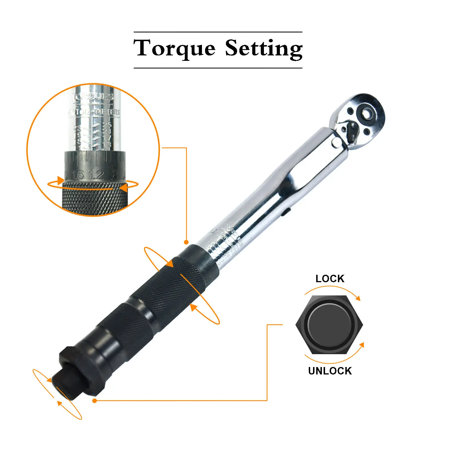 Bike Torque Wrench Set 1/4 Inch Drive Torque Wrench For Mountain Road