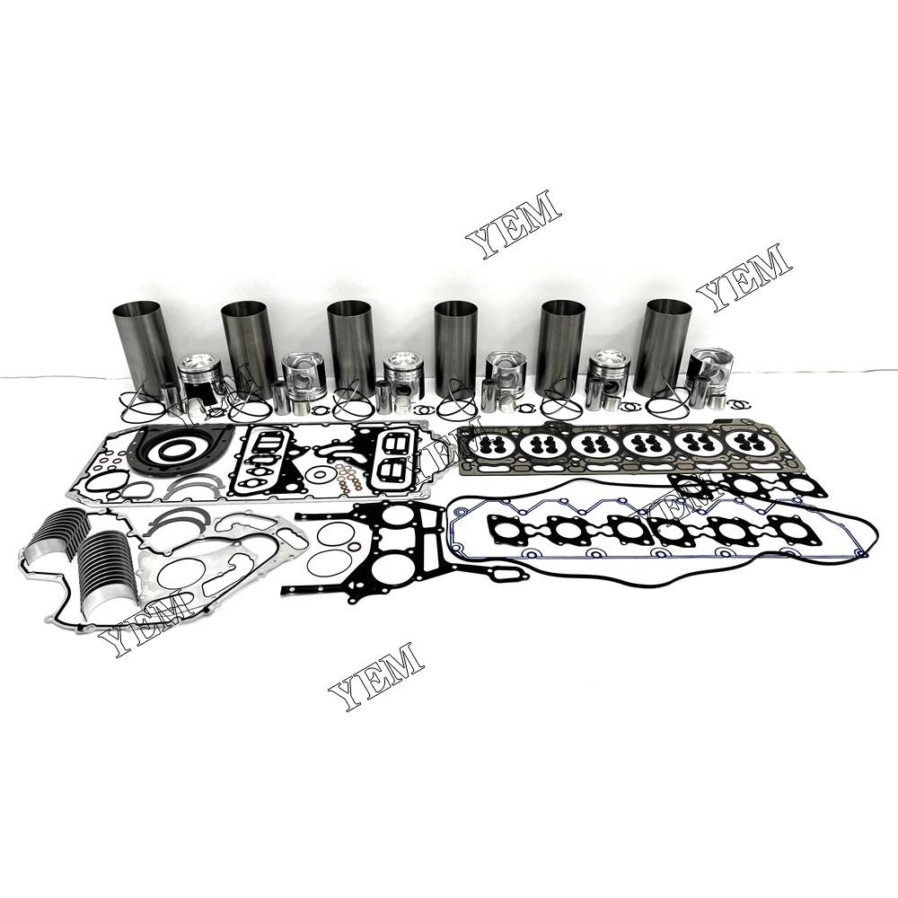 C7.1 Engine Rebuilding Kit With Cylinder Gasket Set Bearings Piston Rings Liner for Caterpillar