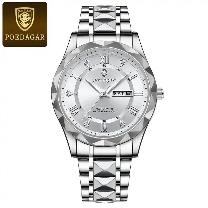 OEM POEDAGAR 615 Men's Watch Fashion Quartz Watch for Men with Calendar Luminous Hands L aperçu 9