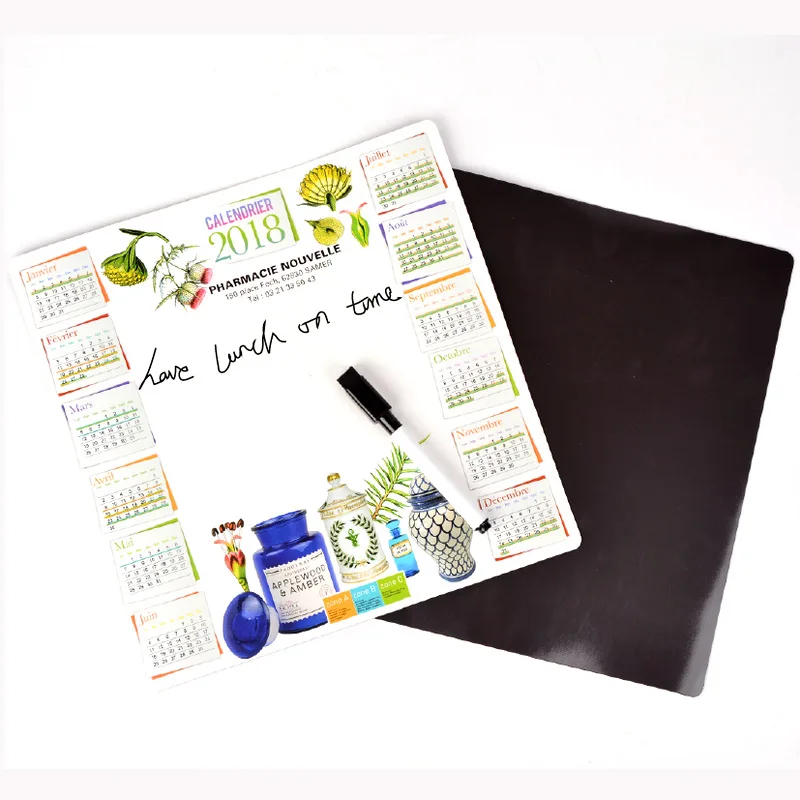 Пользовательский Печатный ПВХ магнит на холодильник, бумажная наклейка, индивидуальный магнитный календарь на холодильник, магнит на холодильник