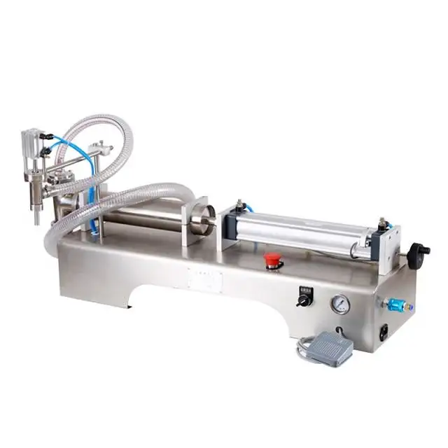 Máquina de Llenado de Líquidos Neumática Horizontal 100-1000ml Para Líquidos de Aceite Llenadora de Botellas Neumática de Botellas de Un Solo Cabezal LLlenadora de Líquidos Automática de Líquidos