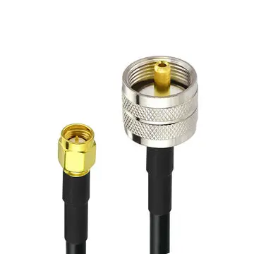 Kabel koaksial jumper RF RG 8U PL259 UHF ke PL259 VHF 50 ohm