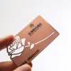 Rose gold metal business cards