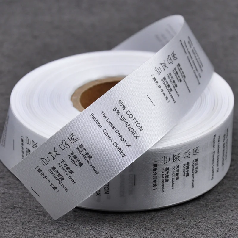 Пользовательские атласные этикетки для одежды