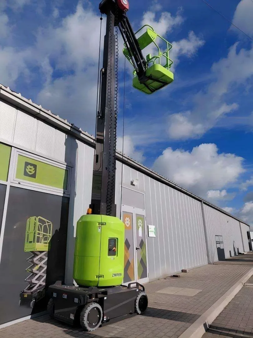 Brand New 11.2m Electric Vertical Mast Lift ZMP09J Compact Aerial