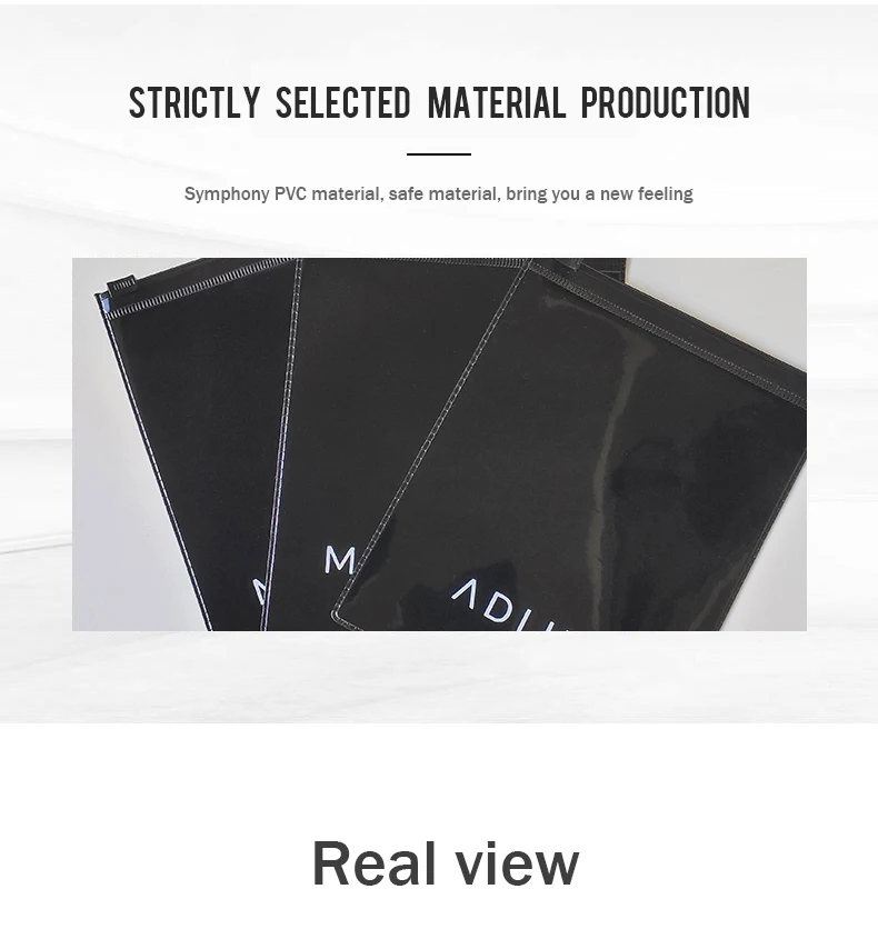 Wholesale Custom Printed Pvc Packing Bag Printing Resealable Plastic Pvc Zip Lock Bags Black Zip ...