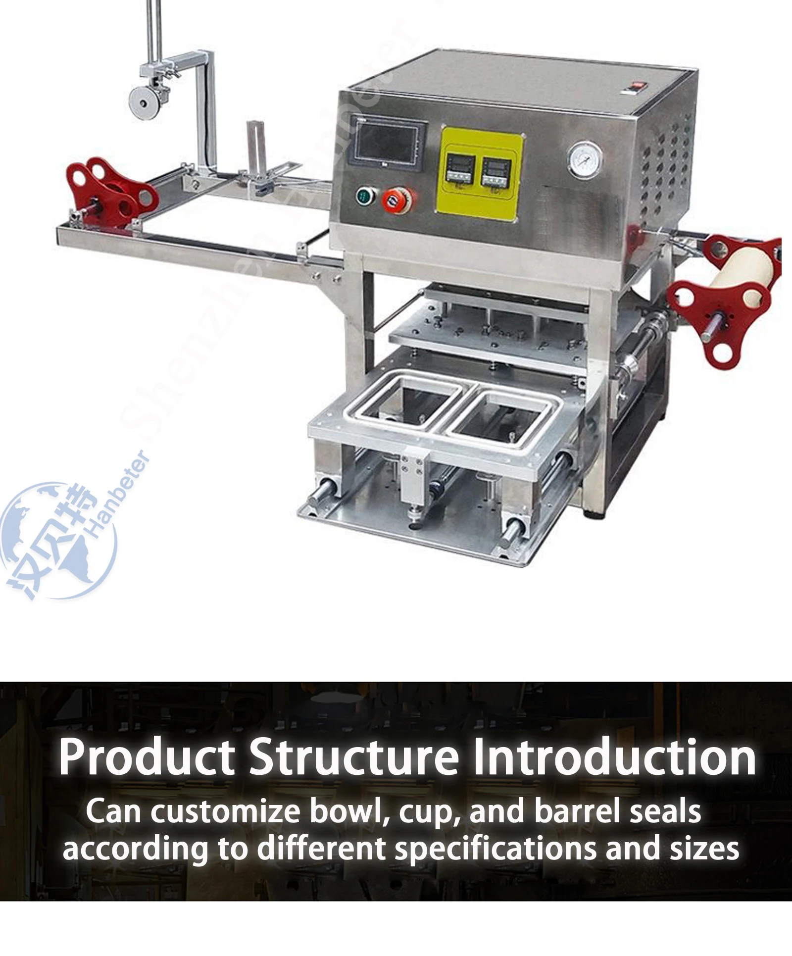 Multi-cell Plastic Cup Sealer High Efficiency Sealing Machine For Paper ...