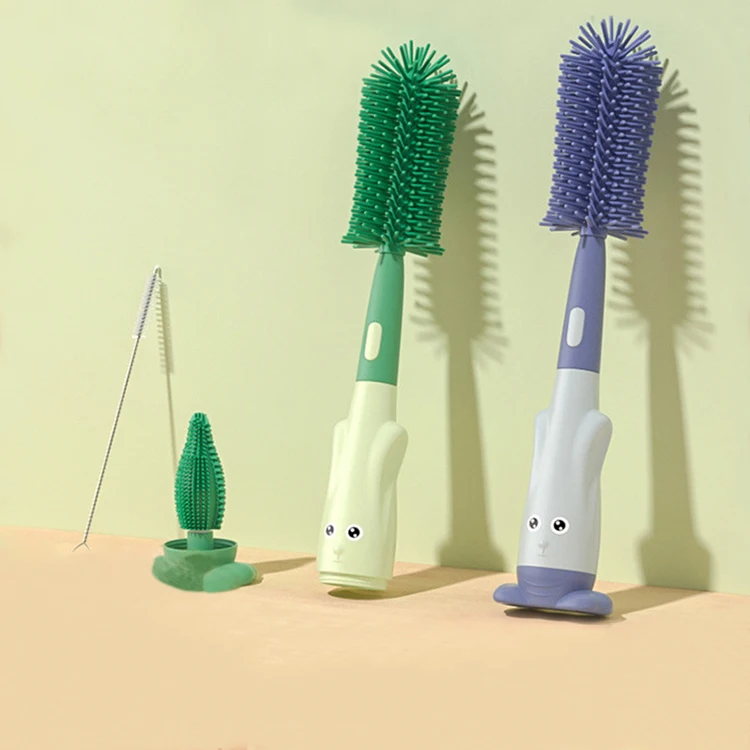Hot Sale Baby Bottle Cleaning Brush Detachable Food Grade Silicone