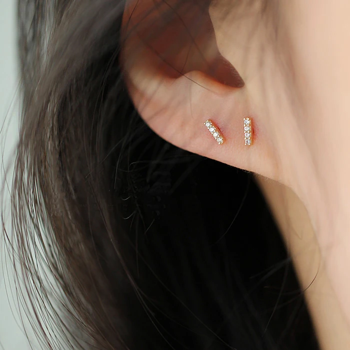 14k Solid Gold Earrings Real Gold Au585 Solid Gold Jewelry 14k Real