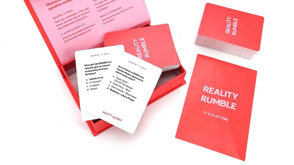 Customized Adult Question Card Game Playing Family Custom Card Game