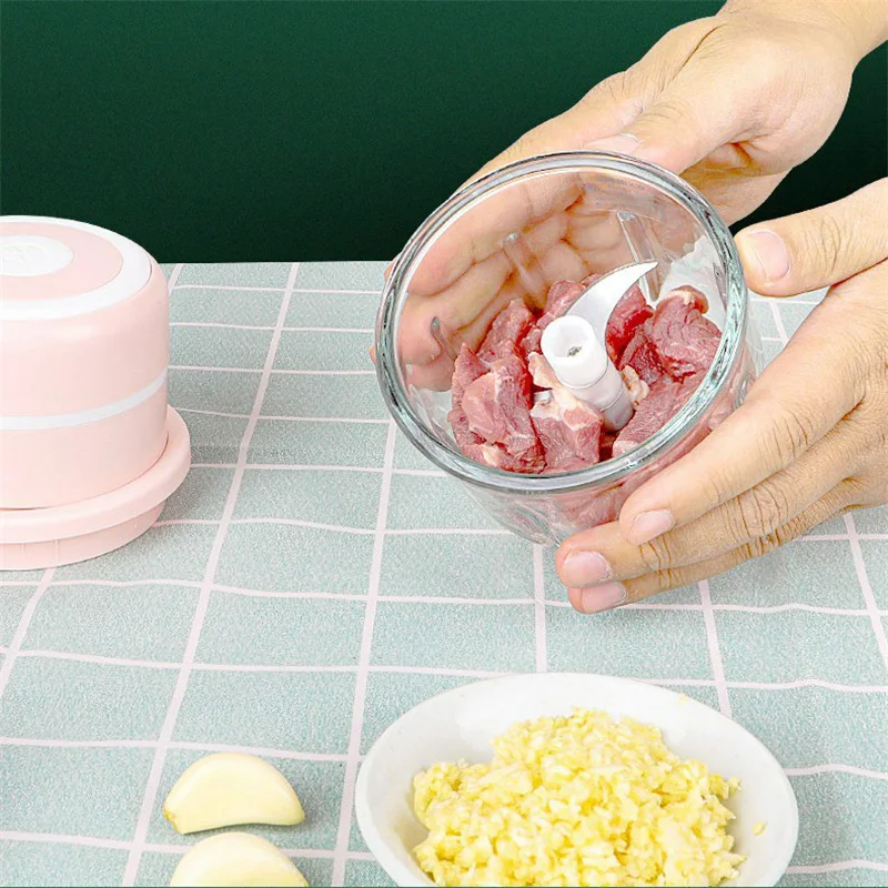 Vegetable Crusher Kitchen Accessories Mini Wireless Electric Garlic
