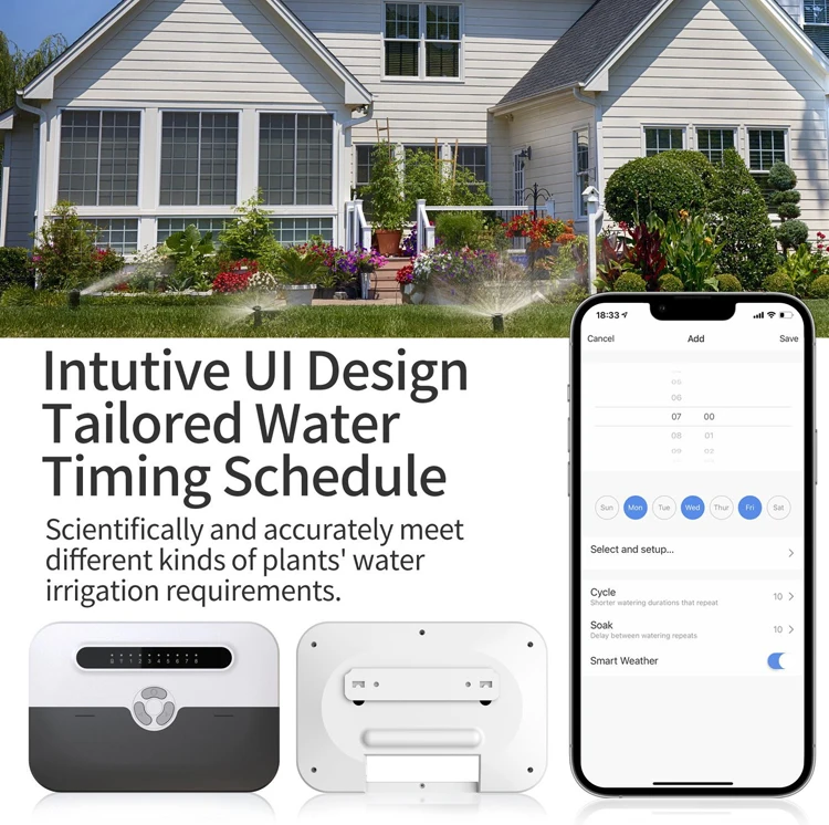 8 Zones Wifi Hose Timer Smart Sprinkler Controller Automatic Watering