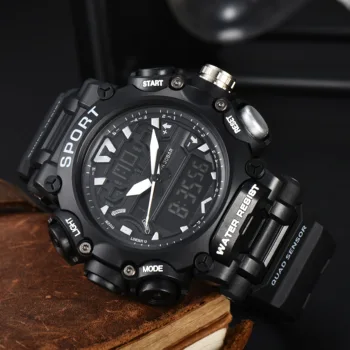 New men's multifunctional military tactical style quartz watch