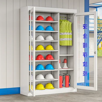 Industrial-Style Metal Safety Helmets Storage Cabinets for Office Schools-for Living Room Bedroom Kitchen Furniture