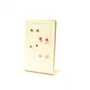 Microfiber vertical earring frame beige