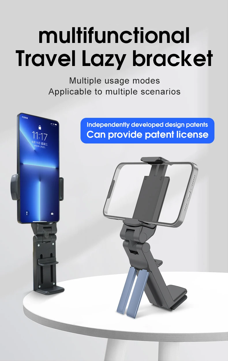 Exclusive Patent 360 Rotation Adjustable Portable Travel Cell Phone