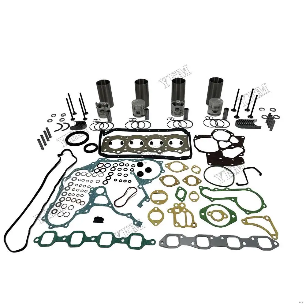 4FE1 Overhaul Kit With Cylinder Gasket Piston Ring Liner Kit Valves Set for Isuzu Excavator Forklift Diesel Engine Repair Parts
