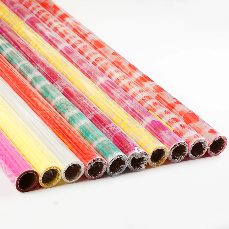 EVER BRIGHT Plastic Cellophane with Patterns Waterproof Printed Cellophane Roll