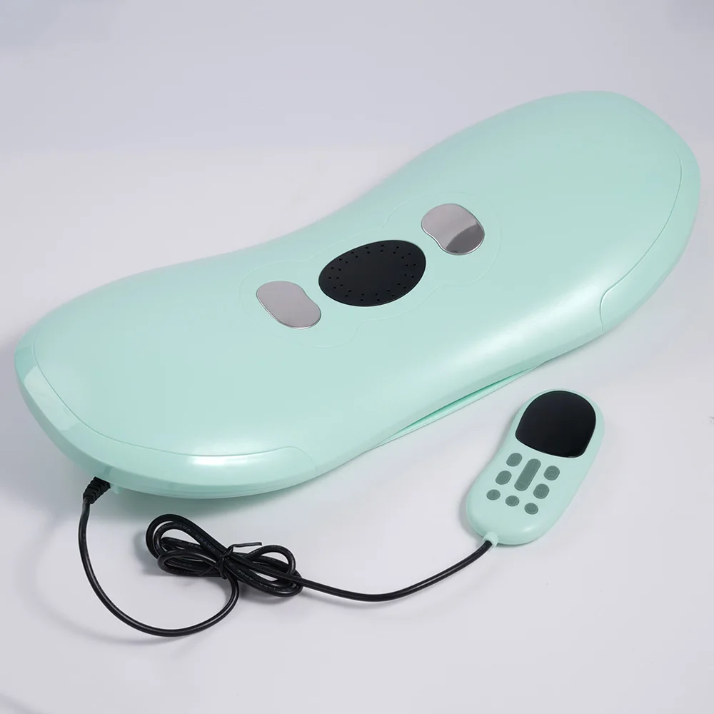 product electric heating waist support traction device with vibration lumber lower back lumbar pillow for pain relief massage products-2