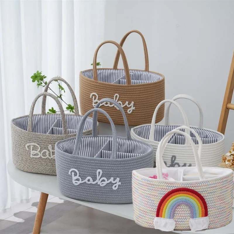 Wholesale Custom Small Wicker Rattan Weave Baby Containers Cotton Weaving Vietnam Gift Picnic Organizers Storage Basket