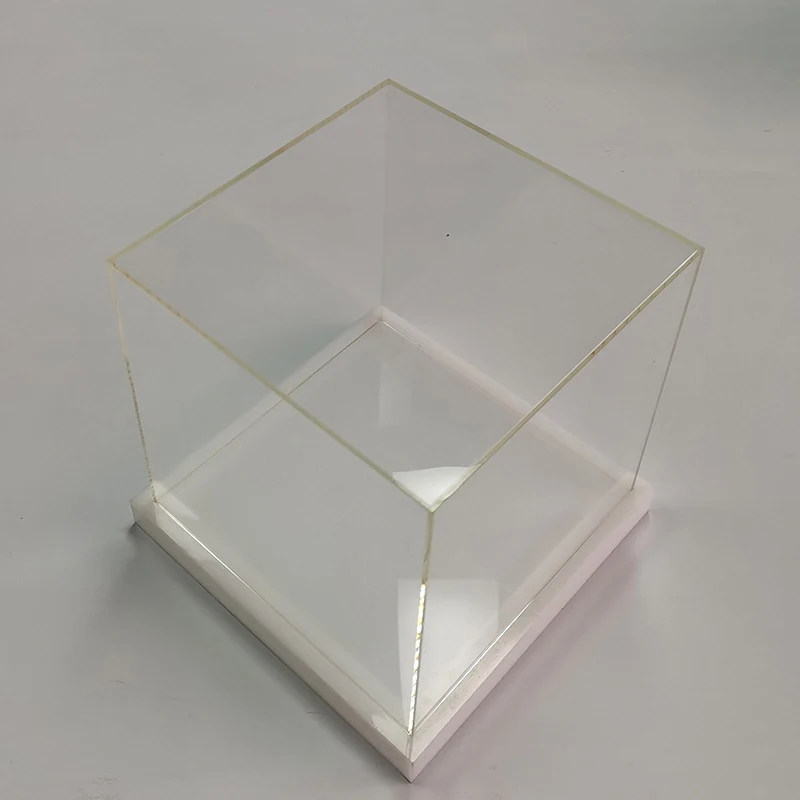 Wholesale Custom Size Clear Acrylic Display Box with White Base