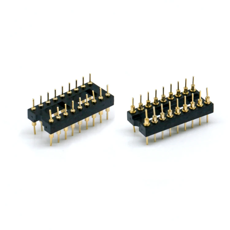 SCONDAR Precision Pin Header Female Machined Round Pin Male 2.54 2.54mm PCB Connector 2 24 Pin Board to Board Conector