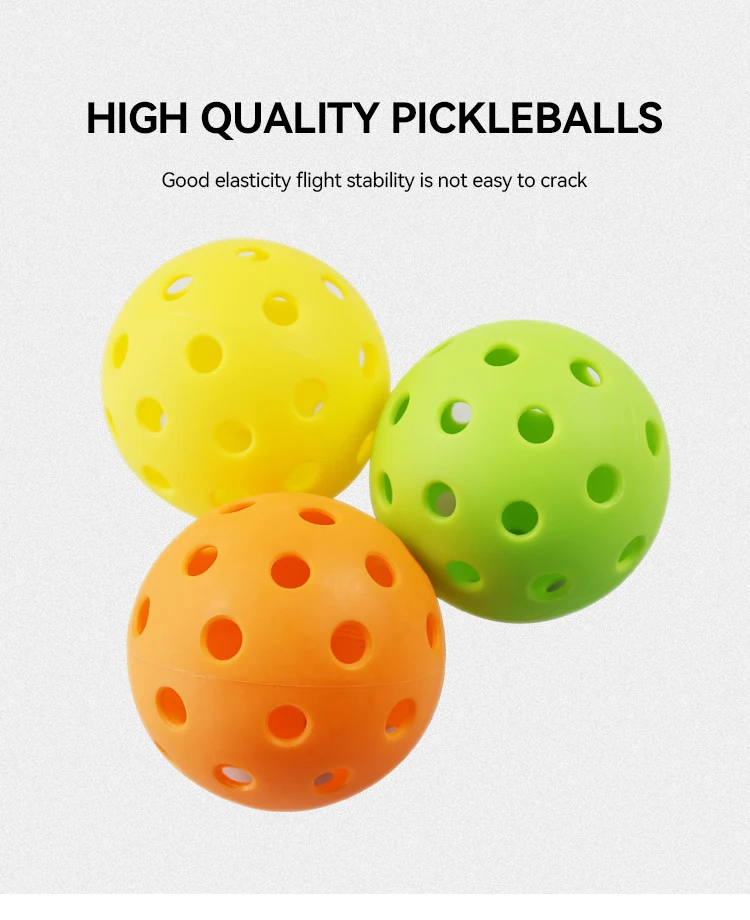 Customized Logo Color 26 Holes 40 Holes 73mm Outdoor Indoor Pickleball ...