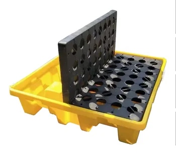 4 drums spill Plastic Pallet for oil chemical liquid storage energy industry