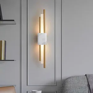 Modern LED Wall Lamp Nordic Marble Wall Lamp Lighting Fixture Bedroom Bedside Kitchen Interior Decoration Minimalist Lamp