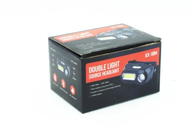 Суперъяркая Светодиодная лампа XPE + COB легкий налобный фонарь Головной