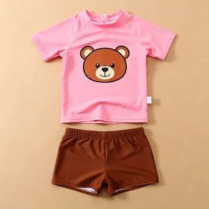 Oeko Tex Eco-Friendly Children's Beach Trunks Boys Cute Dark Drawstring Print Swim Shorts Fast Quick Dry Baby Swimwear