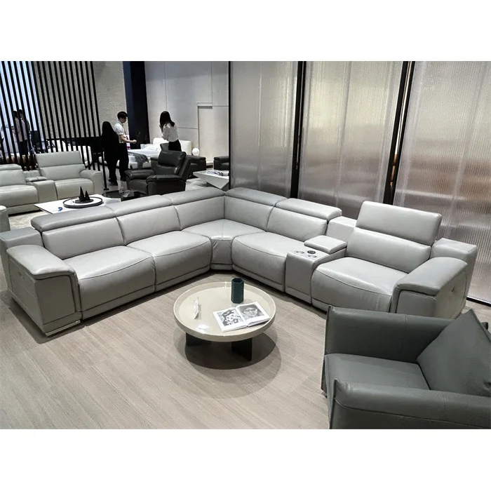Reclining Sofa Europe Design Genuine Leather Recliner Sofa Mechanism Electric Sofa Set 333021