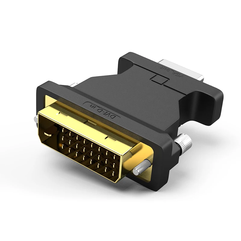 DVI to VGA Adapter 24+1 Gold Plated DVI-D Male Converter Adapter