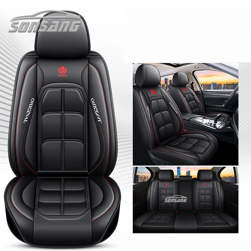 4kg Weight 12pcs 100% Full Leather Luxury Design Car Seat Covers