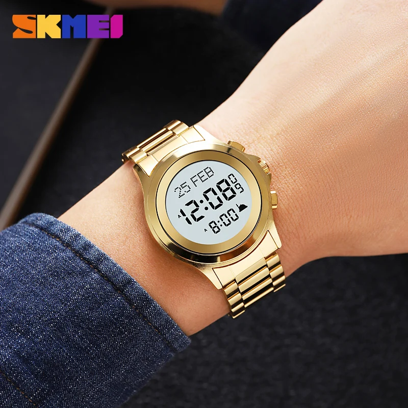 Skmei 2270 New Design Custom Brand Gents Digital Watch Super Stainless Steel Band Water Resist Calendar Sports Hand Watch