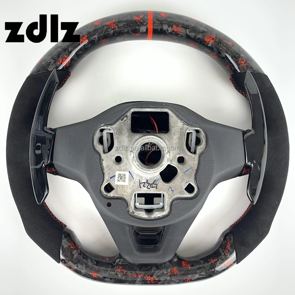 2019 2020 2021 2022 2023 for Volkswagen VW Golf MK8 Golf 8 Customized LED Forged Carbon Fiber Steering Wheel with Shift Paddle