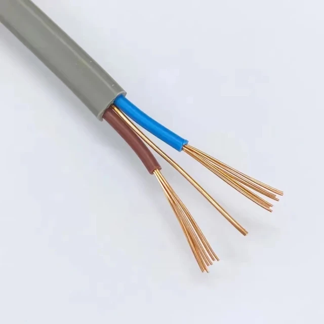 Factory direct BVVB 2-core+e flat double sheathed 2.5mm stranded/solid copper conductor grounding cable